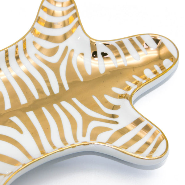 Abstract Ceramic Zebra Decorative Snack Plate