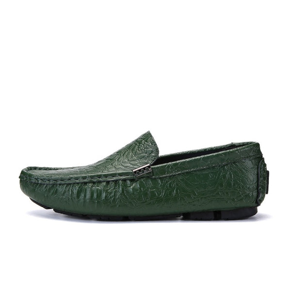 Men's Genuine Leather Alligator Driving Moccasins