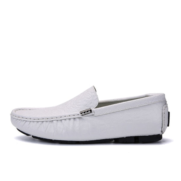 Men's Genuine Leather Alligator Driving Moccasins