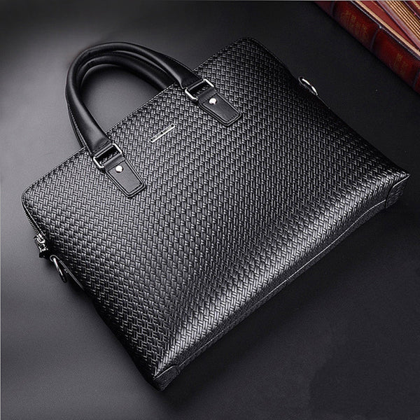 Luxurious Genuine Leather Men's Professional Briefcase