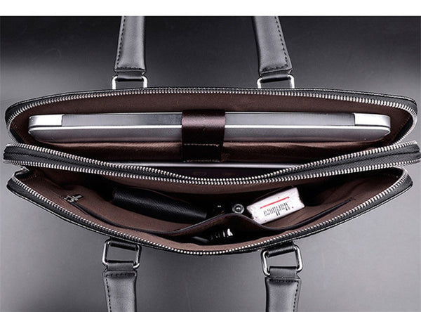 Luxurious Genuine Leather Men's Professional Briefcase