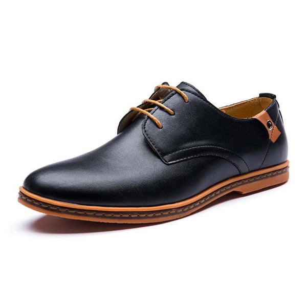 Men's Simple Modern Oxford Leather Dress Shoe - Black