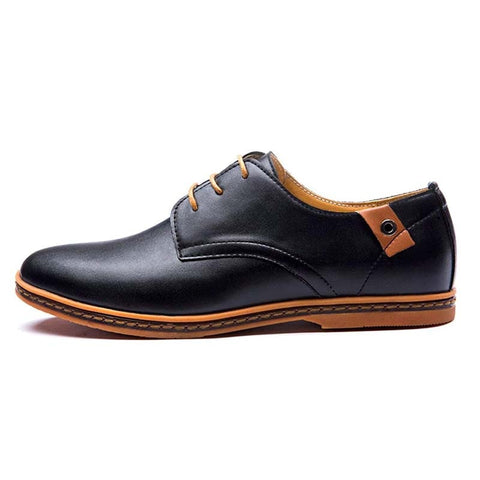 Men's Simple Modern Oxford Leather Dress Shoe - Black