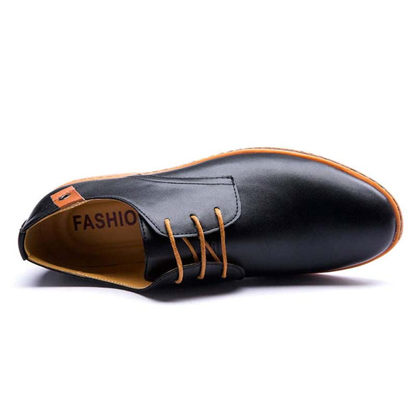 Men's Simple Modern Oxford Leather Dress Shoe - Black