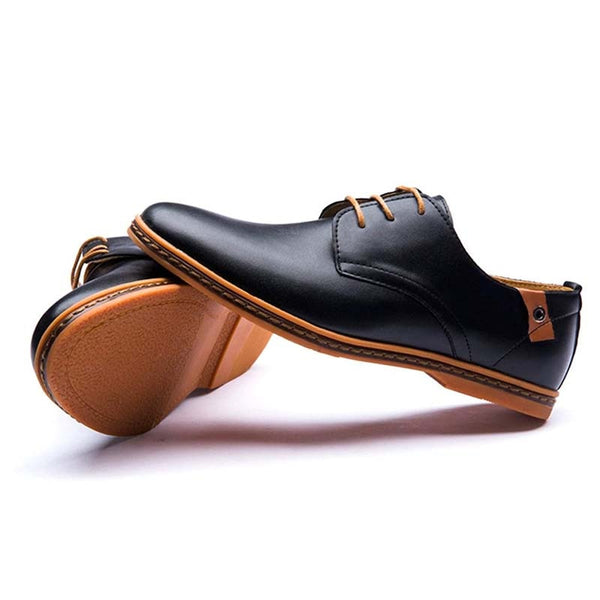 Men's Simple Modern Oxford Leather Dress Shoe - Black