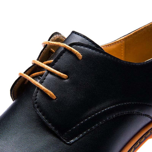 Men's Simple Modern Oxford Leather Dress Shoe - Black