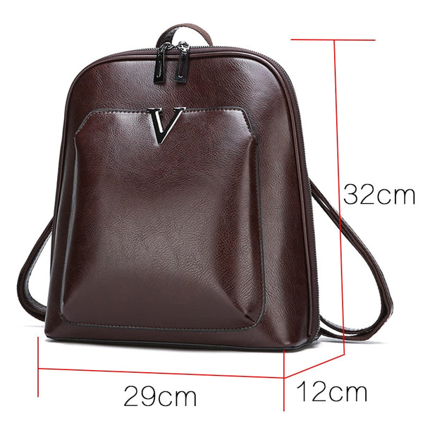 Women's Vintage High Quality Genuine Leather Backpack