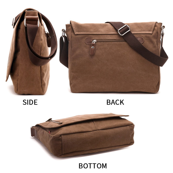 Men's Luxury Canvas Crossbody Messenger Bag