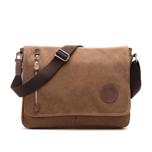 Men's Luxury Canvas Crossbody Messenger Bag