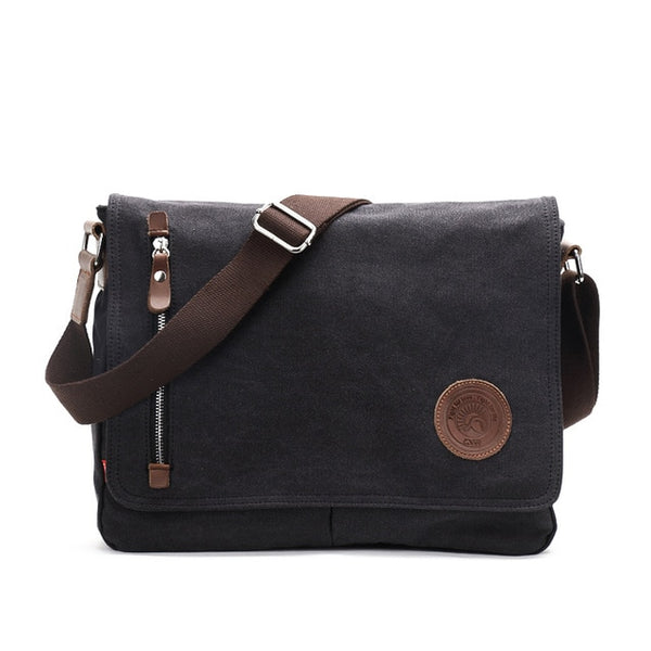 Men's Luxury Canvas Crossbody Messenger Bag