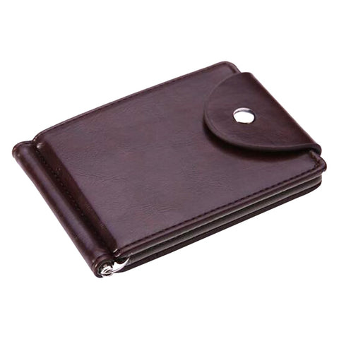 Men's Sleek Modern Thin Hasp Closure Leather Wallet