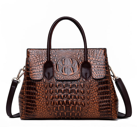 Luxurious Women's Alligator Top Handle Bag