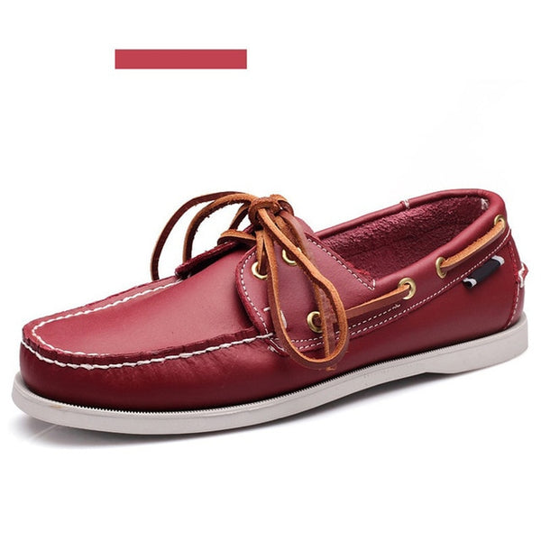 Merkmak Genuine Leather Boat Shoe Loafers