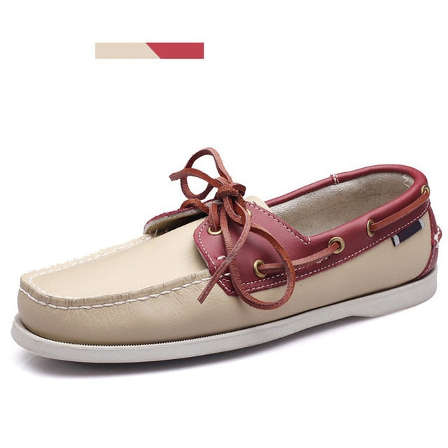 Merkmak Genuine Leather Boat Shoe Loafers