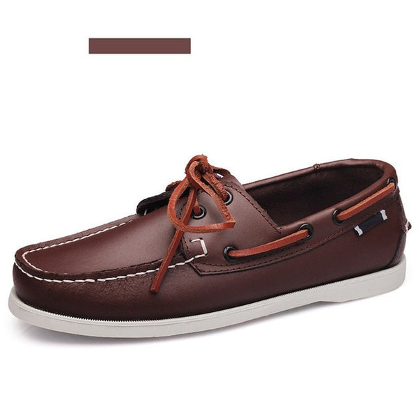 Merkmak Genuine Leather Boat Shoe Loafers