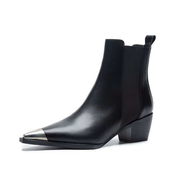 Women's Pointed Steel Toe Chelsea Boot