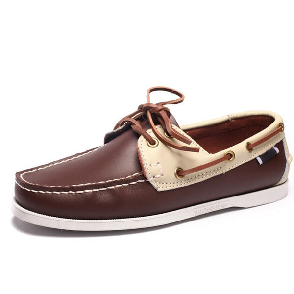 Merkmak Genuine Leather Boat Shoe Loafers