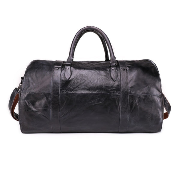 Genuine Leather Men's Luxury Weekender Duffle Bag