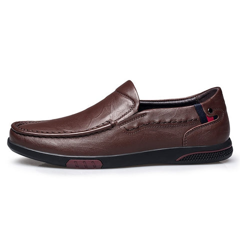 Genuine Leather Men's Slip On Loafer with Breathable Tech